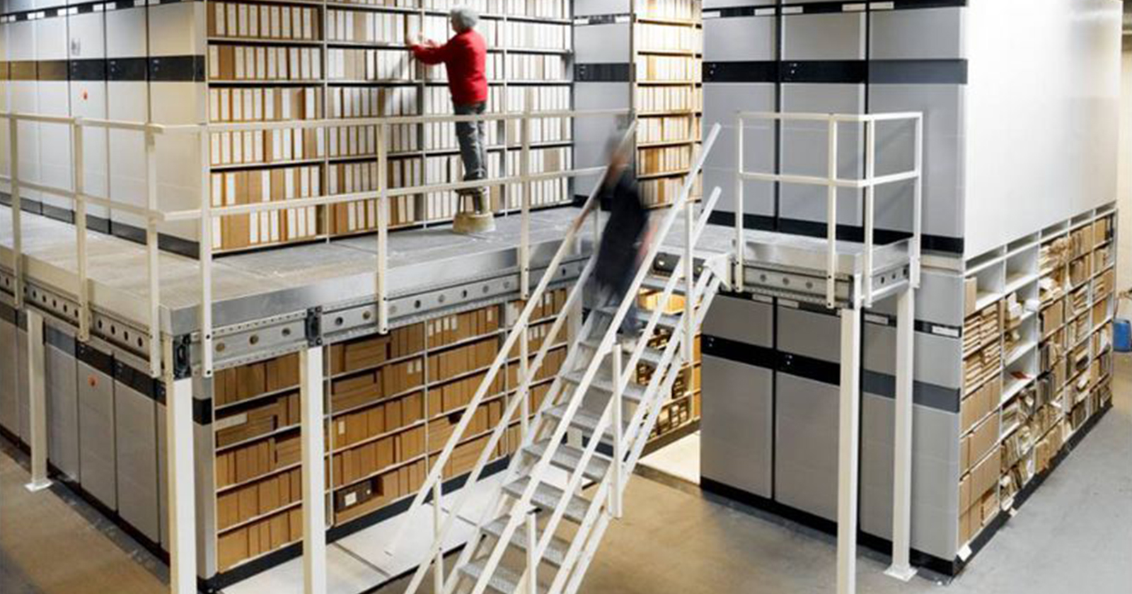 Double Decker Mobile Shelving