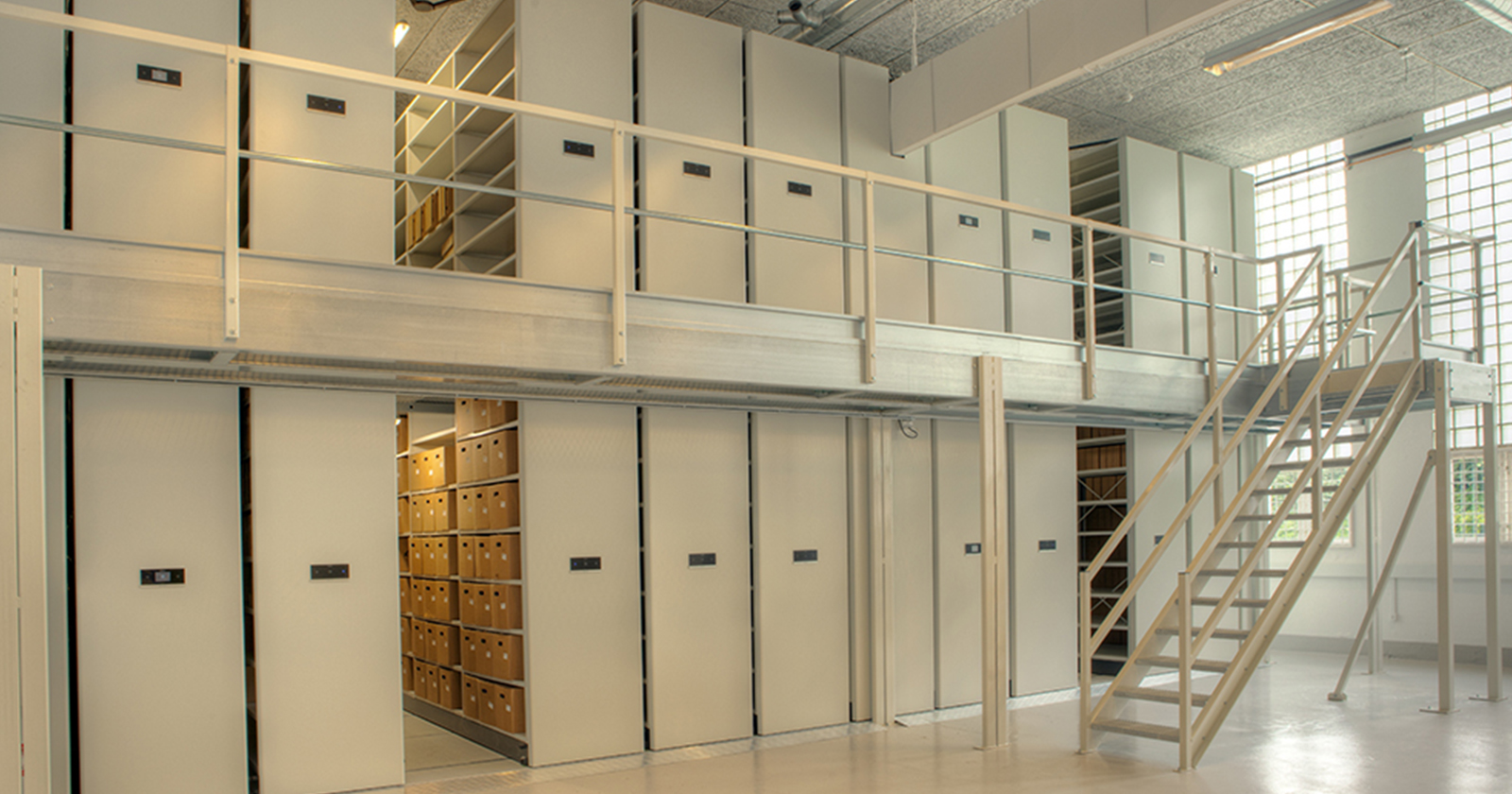 Double Decker Mobile Shelving