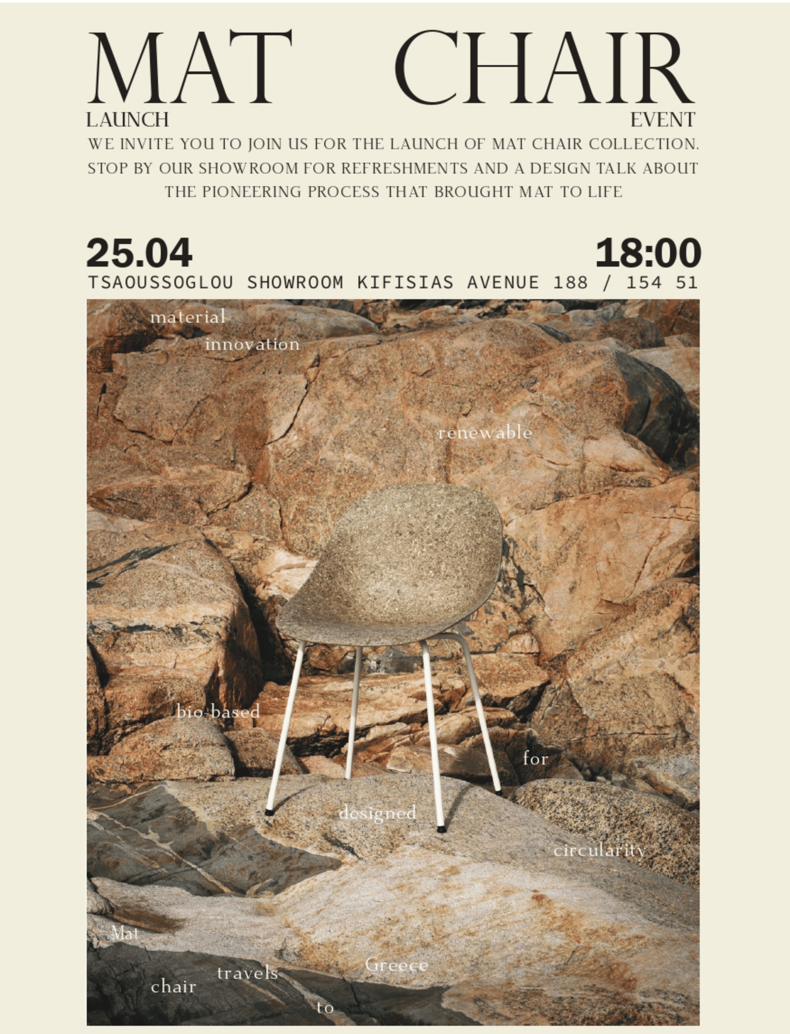 Mat chair launch event